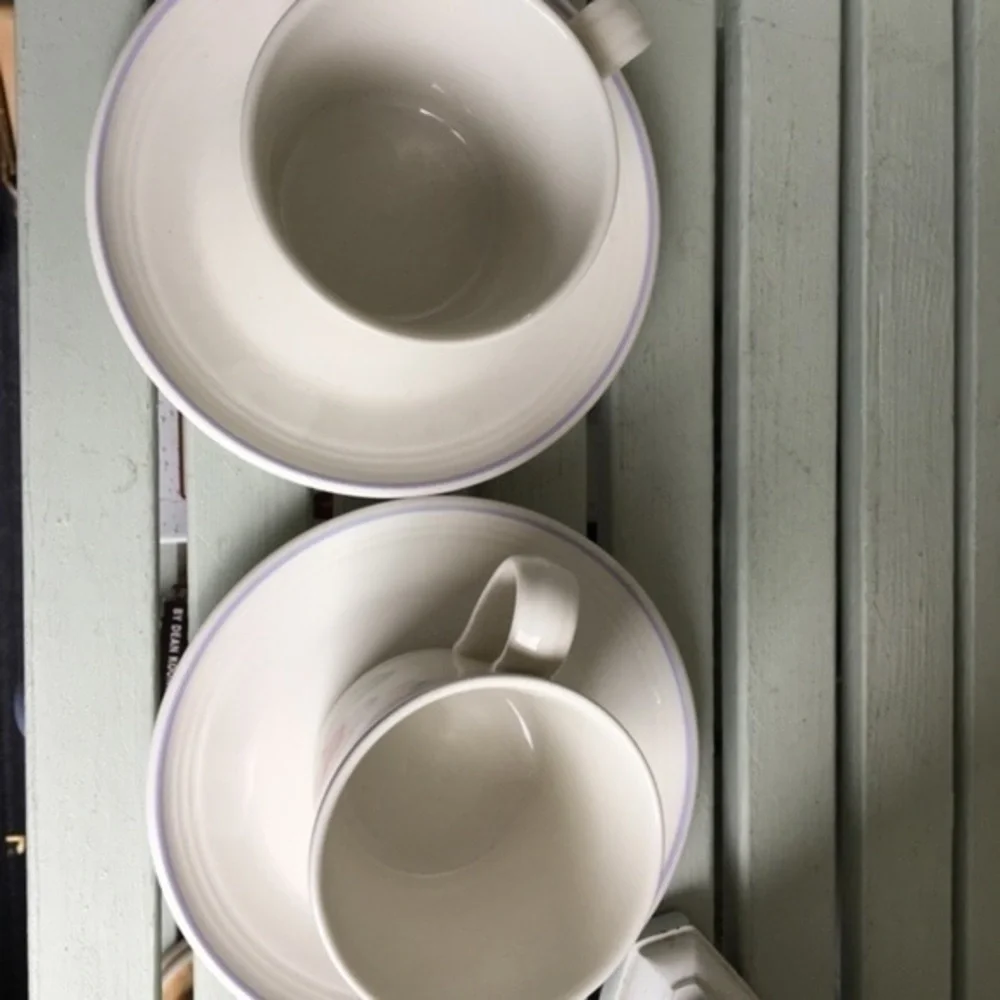 Vintage Royal Doulton Fresh Flowers Cups and Saucers Made in England 1983
